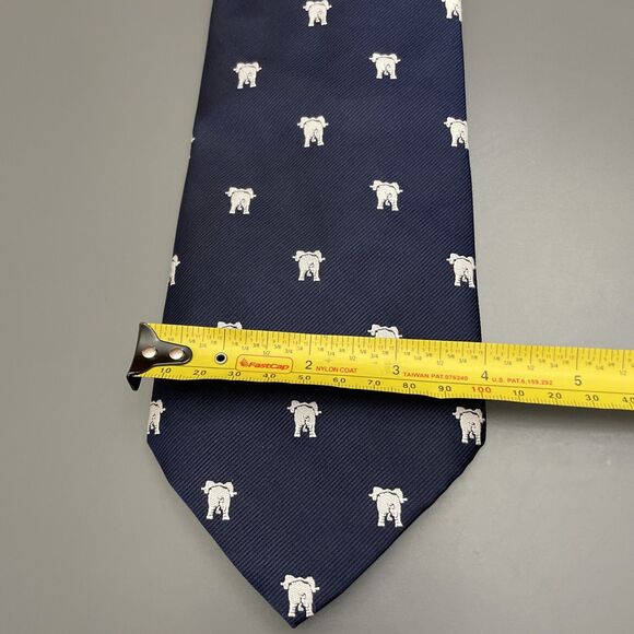 Camalier & Buckley Tie Necktie Funny Design Rear Of Elephant Dark Blue/navy VNTG - Picture 4 of 6